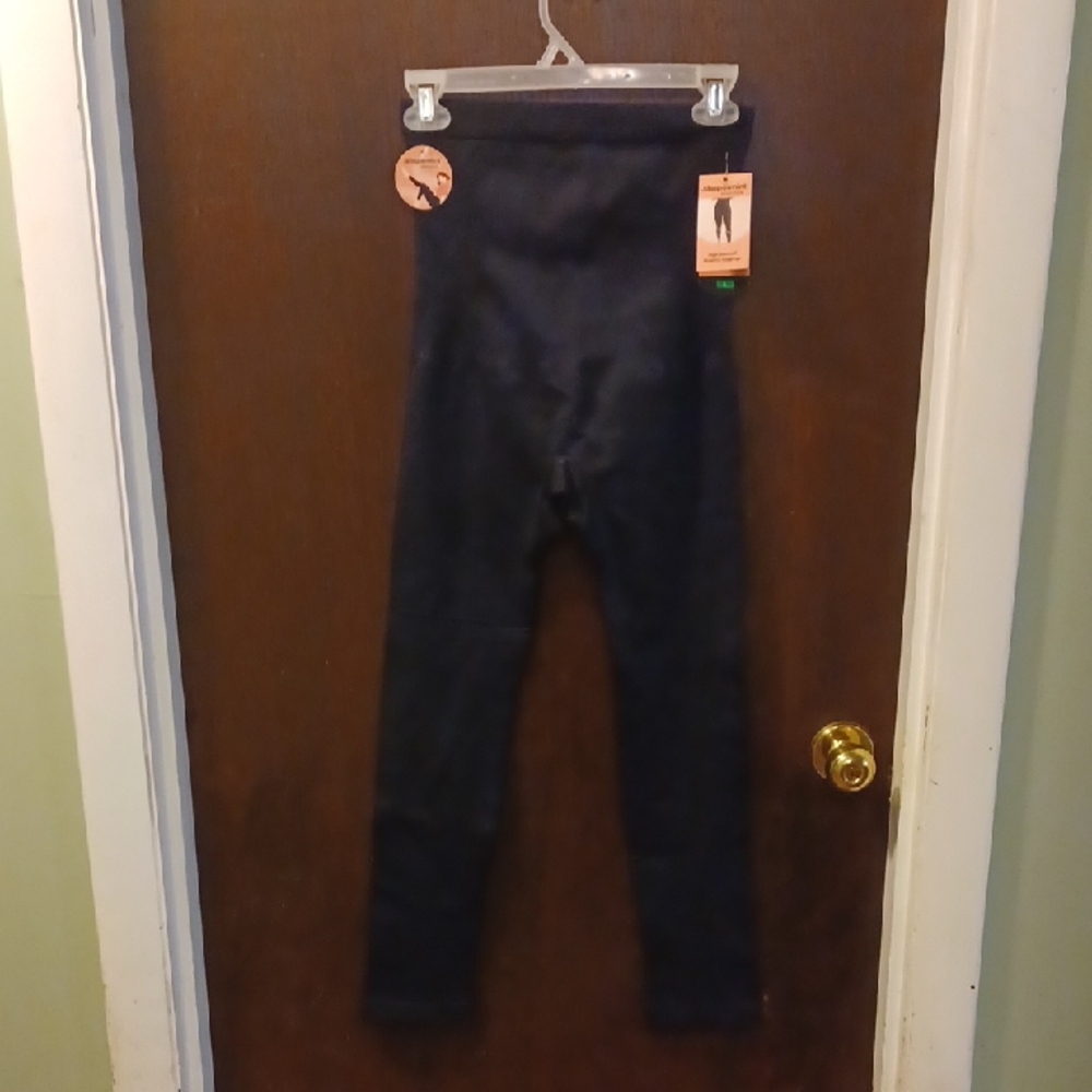 Shapermint Essentials Black High-Waist Shaping Leggings Size L NWT Opaque Fabric